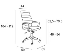Medidas Sillón Oficina Dylan