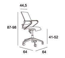 Medidas Sillón Oficina Tatoo