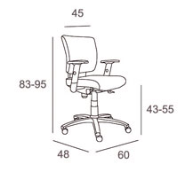 Medidas sillón oficina salomon