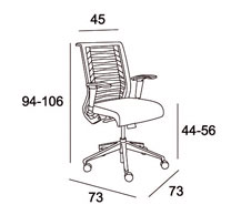 Medidas Silla Oficina Yanko