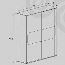 Armario Rambla Ceniza Negro 