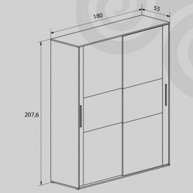 Armario Rambla Ceniza Negro 