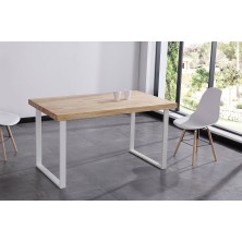 Mesa Comedor Natural Roble Salvaje/Blanco 140 x 80