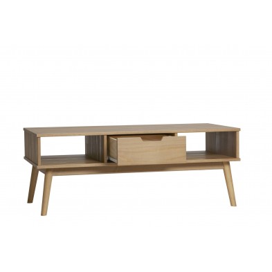 Mesa Centro Cusco 1 Cajón Madera Maciza Pino