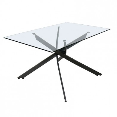 Mesa Comedor Nesy Estructura Negra 140x90