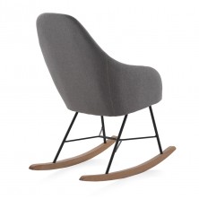 Sillón Mecedora Tapizado Gris