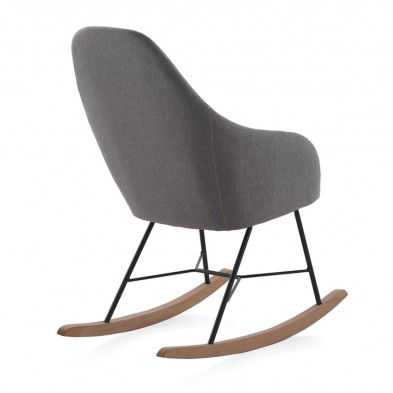 Sillón Mecedora Tapizado Gris