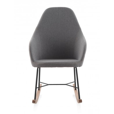 Sillón Mecedora Tapizado Gris