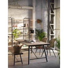 Estantería Industrial 190x43x190 Madera de Abeto y Metal