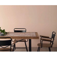 Sillón con Brazos Industrial Metal y Madera de Abeto