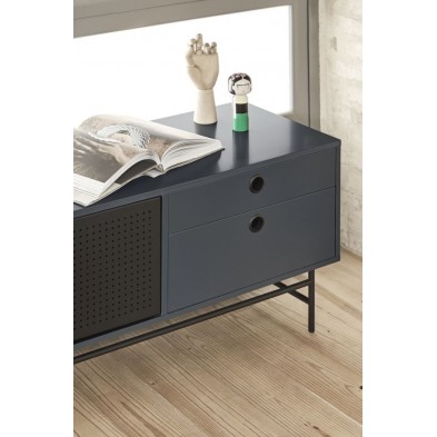 Mueble TV Punto Negro/Azul