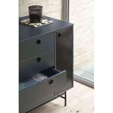 Cómoda Punto Negro/Azul