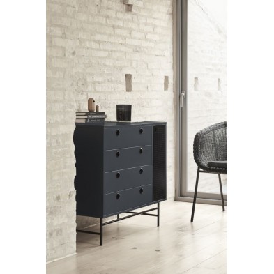 Cómoda Punto Negro/Azul