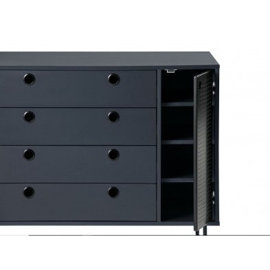 Cómoda Punto Negro/Azul