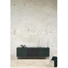 Aparador Punto Negro/Verde 212 Cm