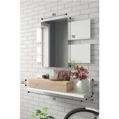 Recibidor Cajón Modern Roble Canadian/Blanco Artik