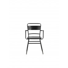 Sillón Industrial con Brazos Metal Negro