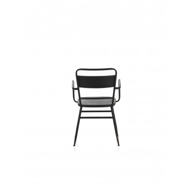 Sillón Industrial con Brazos Metal Negro