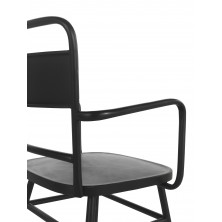 Sillón Industrial con Brazos Metal Negro