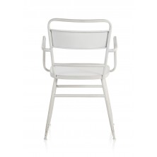 Sillón Industrial con Brazos Metal Blanco