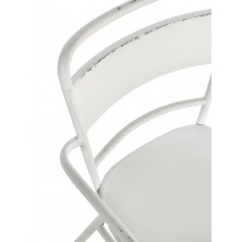 Sillón Industrial con Brazos Metal Blanco