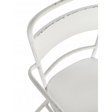 Sillón Industrial con Brazos Metal Blanco