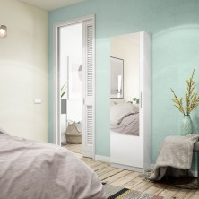 Zapatero con espejo Gusto 180x50 Blanco Artik