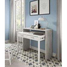 Escritorio Desplazable Tyrion Cemento/Blanco Artik