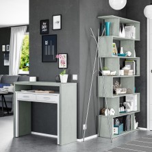 Escritorio Desplazable Tyrion Cemento/Blanco Artik