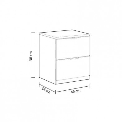 Mesita 2 Cajones Low Cost Blanco