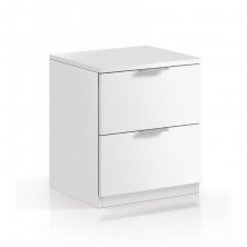 Mesita 2 Cajones Low Cost Blanco