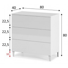 Cómoda 3 Cajones Loft