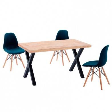 Mesa Comedor X-LOFT Roble/Negro 140X80 Mesa Comedor X-LOFT Roble/Negro 140X80