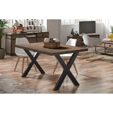 Mesa Comedor X-LOFT Roble American/Negro 140X80