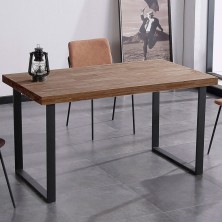 Mesa Comedor Natural Roble Salvaje/Negro 140 x 80