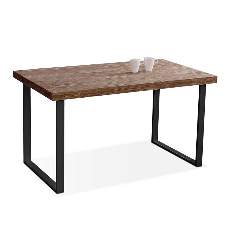 Mesa Comedor Natural Roble Salvaje/Negro 140 x 80