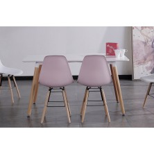 Mesa Comedor Nórdica 120x80 Blanco/Haya