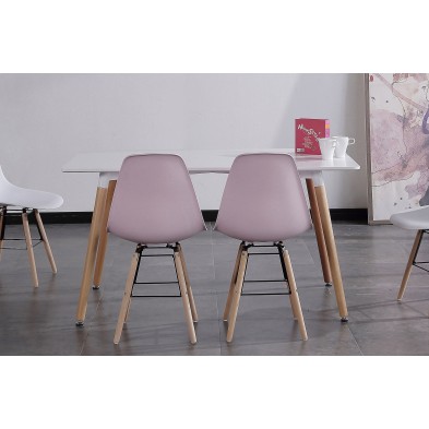 Mesa Comedor Nórdica 120x80 Blanco/Haya