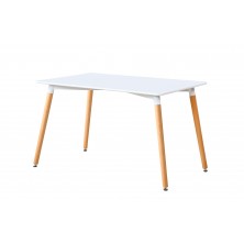 Mesa Comedor Nórdica 120x80 Blanco/Haya