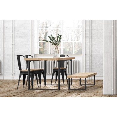 Banco Asiento Loft Roble/Negro