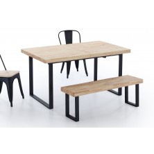 Banco Asiento Loft Roble/Negro