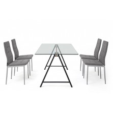 Mesa Cristal Adán Blanco Varias Medidas