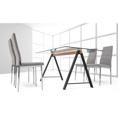 Mesa Cristal Adán Blanco Varias Medidas