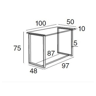 Mesa Estudio Urban 100x50 Cristal Templado