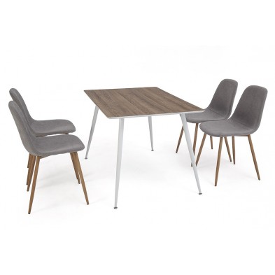 Mesa Comedor Panama Nogal/Blanco