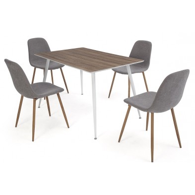 Mesa Comedor Panama Nogal/Blanco