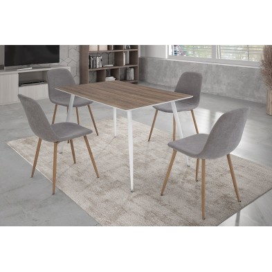 Mesa Comedor Panama Nogal/Blanco