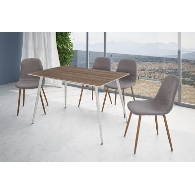 Mesa Comedor Panama Nogal/Blanco