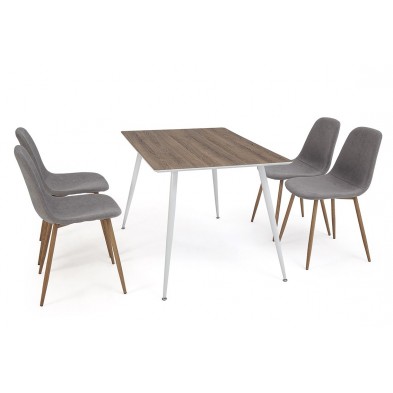 Mesa Comedor Panama Nogal/Blanco