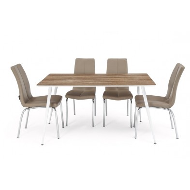 Mesa Comedor Panama Nogal/Blanco